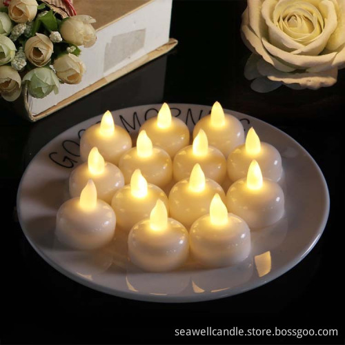 LED Floating Tea Waterproof Decoration Flameless Candles